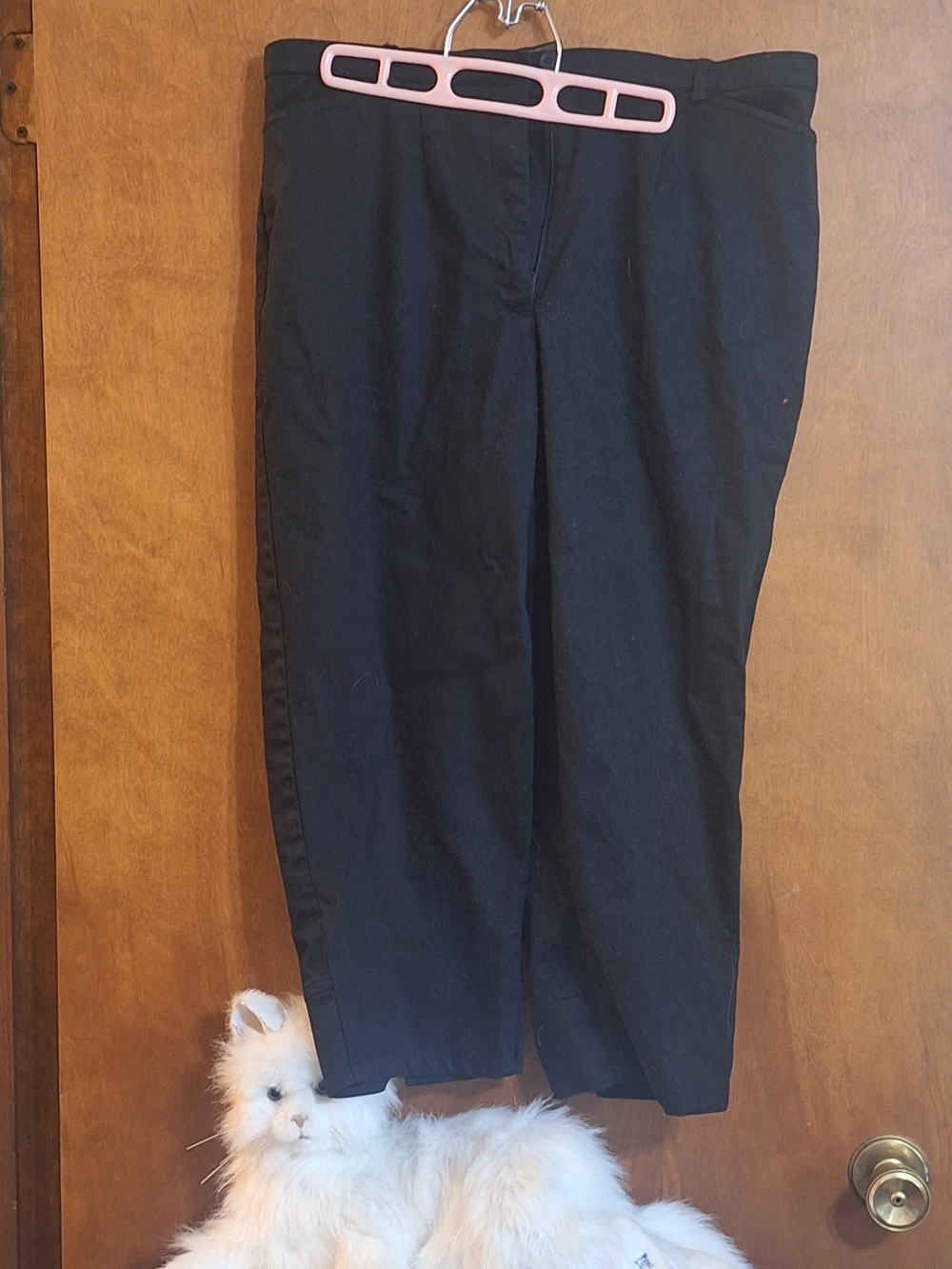 Black Straight-Leg Pants